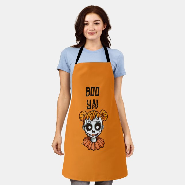 Scary Clown Girl Apron (Worn)