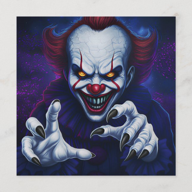 Scary Clown invitation (Front)