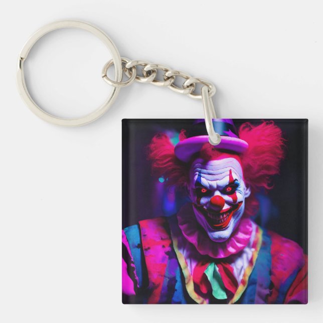 scary clown key ring (Front)