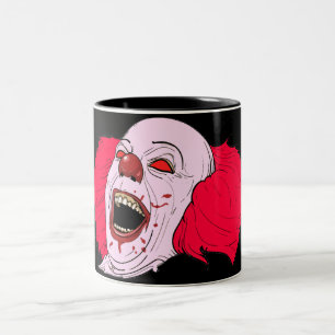 scary clown mug