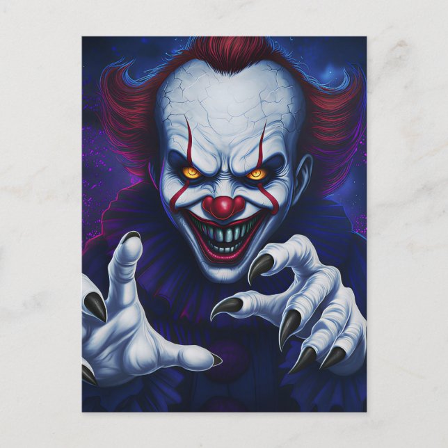 Scary Clown Postcard (Front)