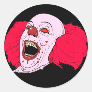 scary clown stickers