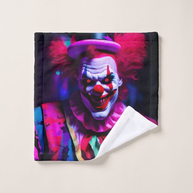 scary clown wash cloth (Wash Cloth)