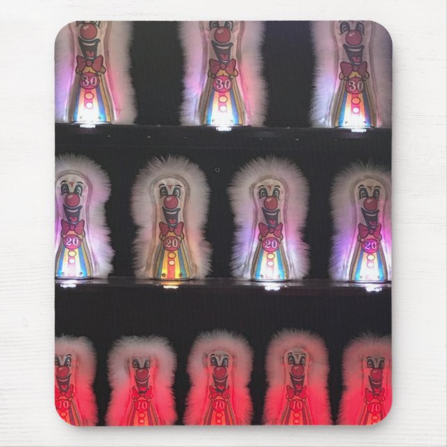 Scary Clowns Boardwalk Arcade Game Photograph Mouse Mat (Front)
