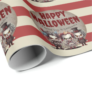 Scary Clowns Creepy Halloween Carnival Wrapping Paper