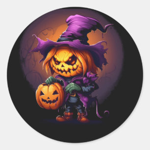 scary-cool-halloween-design classic round sticker