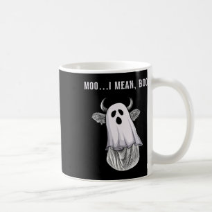 Scary Cow Farmer Halloween Ghost Funny Moo I Mean Coffee Mug