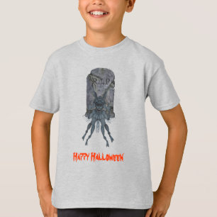 Scary Creature Tombstone Halloween T-Shirt