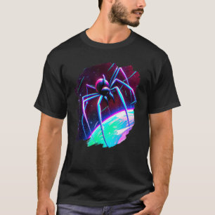 Scary Creepy Giant Mutant Spider Creature in Space T-Shirt