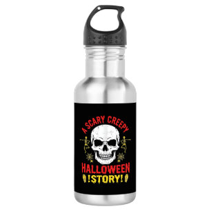 Scary Creepy Halloween Story Skull Design_1 532 Ml Water Bottle