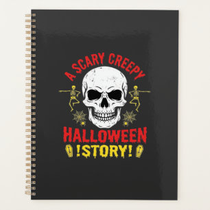 Scary Creepy Halloween Story Skull Design_1 Planner