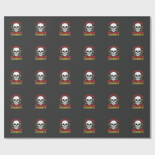 Scary Creepy Halloween Story Skull Design_1 Wrapping Paper