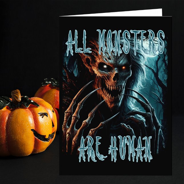 Scary creepy horror undead monster, demon or ghoul thank you card (Creator Uploaded)