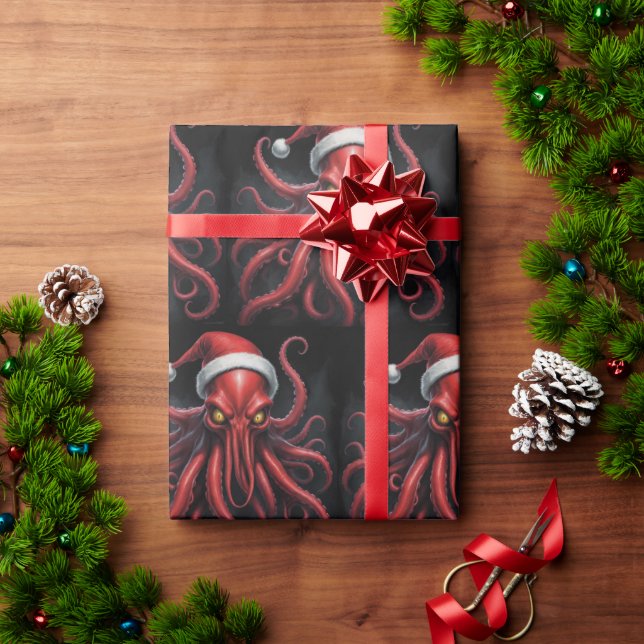 Scary Cthulhu Christmas Lovecraft  Wrapping Paper (Holiday Gift)