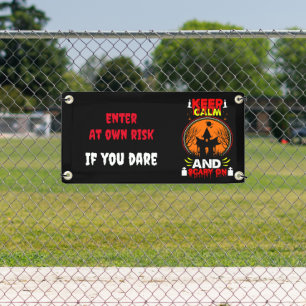 Scary customizable Halloween themed banner
