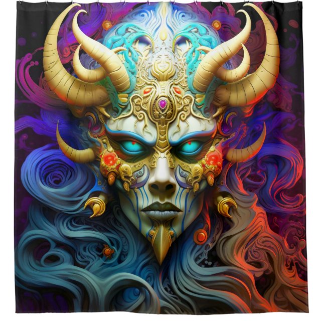 Scary Demon Shower Curtain (Front)