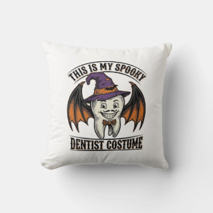 Scary Dentist Costume Halloween Dental Shirt Art_1 Cushion