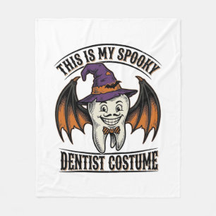 Scary Dentist Costume Halloween Dental Shirt Art_1 Fleece Blanket