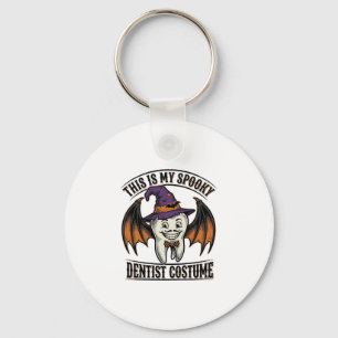 Scary Dentist Costume Halloween Dental Shirt Art_1 Key Ring