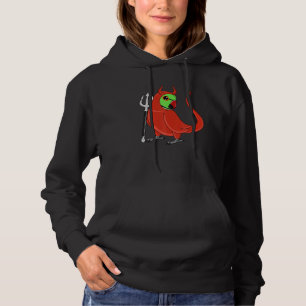 Scary Devil Costume Parrot I Green Indian Ringneck Hoodie