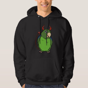 Scary Devil Costume Parrot I Green Parrotlet Hoodie