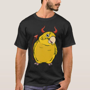 Scary Devil Costume Parrot I Yellow Lutino Budgie  T-Shirt