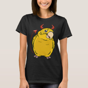 Scary Devil Costume Parrot I Yellow Lutino Budgie T-Shirt