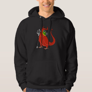 Scary Devil Costume Parrot Yellow-sided Green Chee Hoodie