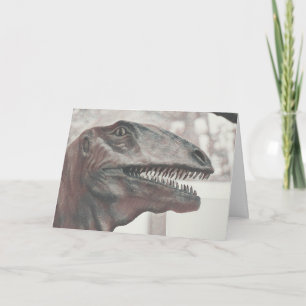 Scary Dinosaur Birthday Card