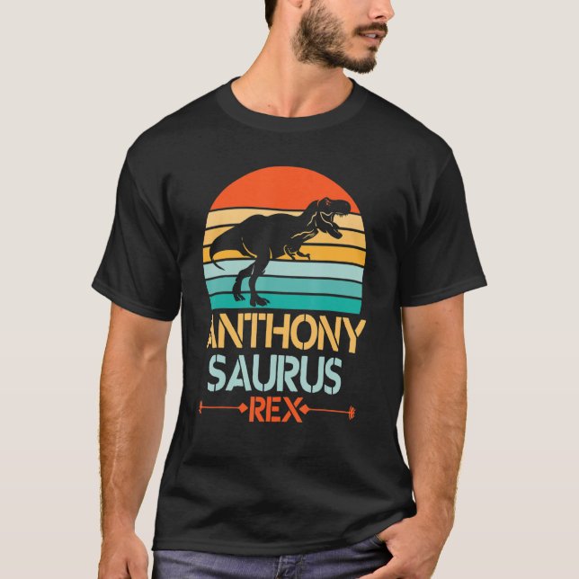 Scary Dinosaur Happy Mother Father Day Anthony Sau T-Shirt (Front)
