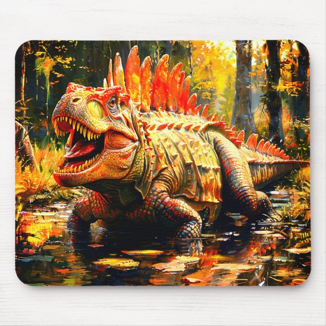 Scary Dinosaur Mouse Mat (Front)
