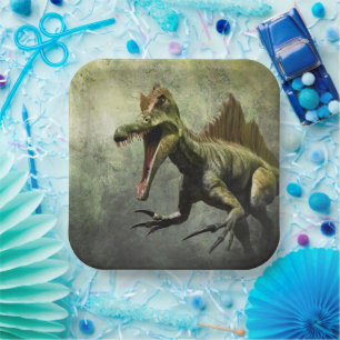 Scary Dinosaur Paper Plate