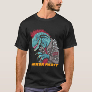 Scary Dinosaur T rex Biggest face Horor Party T-Shirt