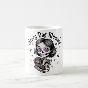 Scary Dog Mummy Skeleton Dachshund Coffee Mug