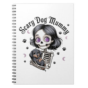 Scary Dog Mummy Skeleton Dachshund Notebook