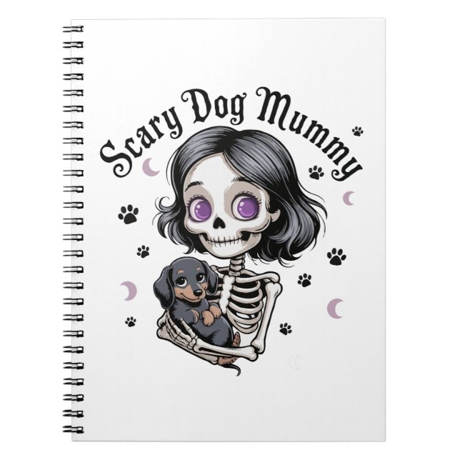  Scary Dog Mummy Skeleton Dachshund  Notebook (Front)
