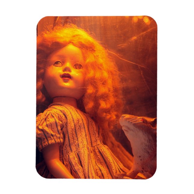 Scary Doll and Rat Magnet (Vertical)