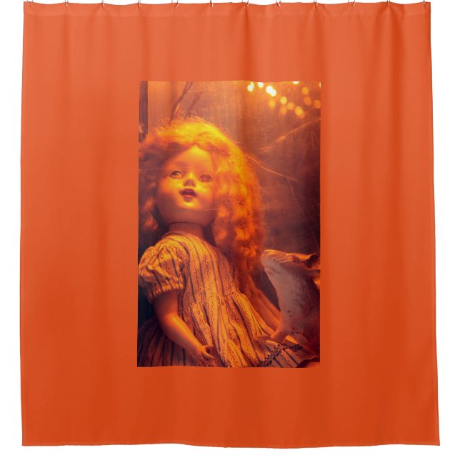 Scary Doll and Rat Shower Curtain (Front)