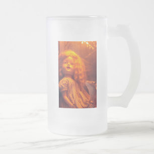 Scary Doll and RatIMG_8040 v2 Frosted Glass Beer Mug