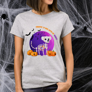 Scary Doodle Halloween Full Moon T-Shirt