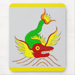 scary dragon mouse mat