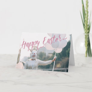 Scary Easter Bunny Costume Funny Easter Card