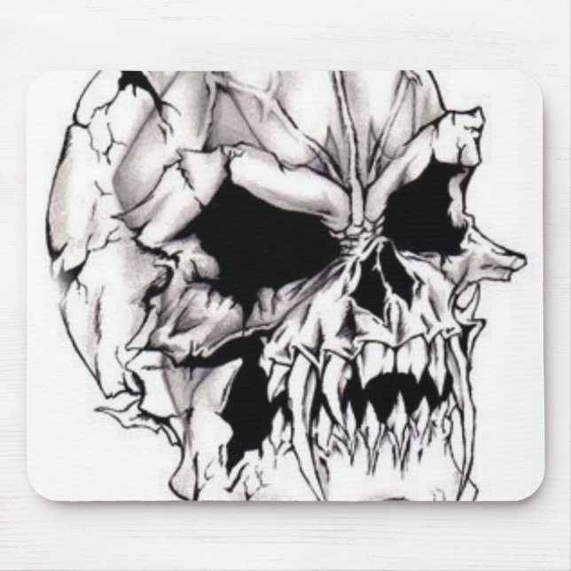 Scary Evil Deadly Skull Mousepad (Front)