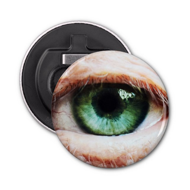 Scary Eyeball & Halloween Green Eye /spooky zombie Bottle Opener (Front)