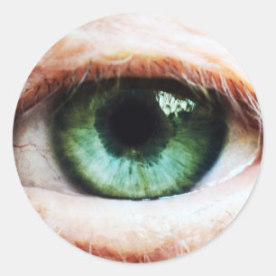 Scary Eyeball & Halloween Green Eye /spooky zombie Classic Round Sticker