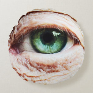 Scary Eyeball & Halloween Green Eye /spooky zombie Round Cushion