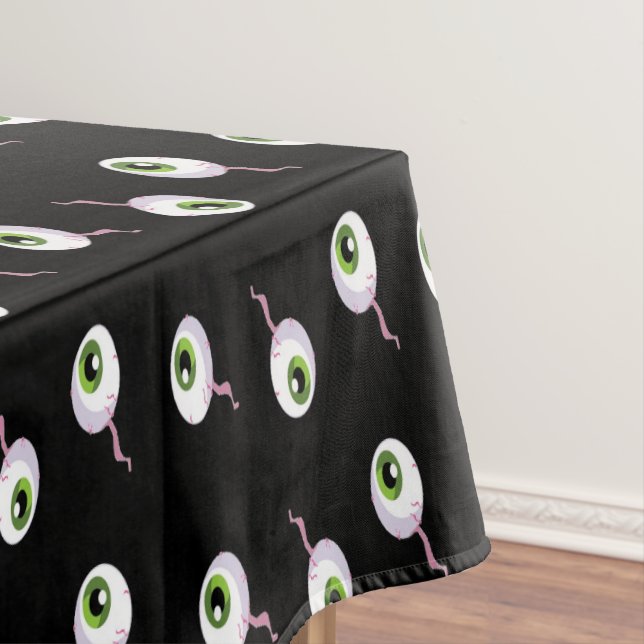 Scary eyeballs on black tablecloth (In Situ)