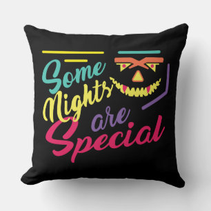 Scary face fun filled shiny halloween cushion