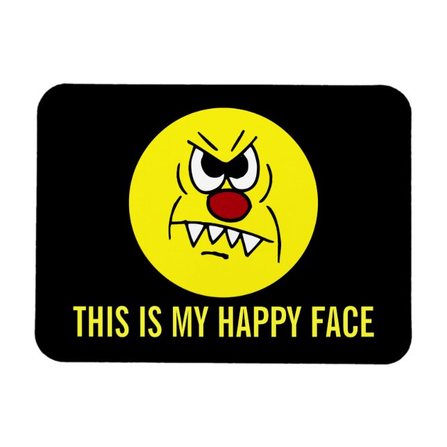 Scary Face Grumpey Magnet (Horizontal)