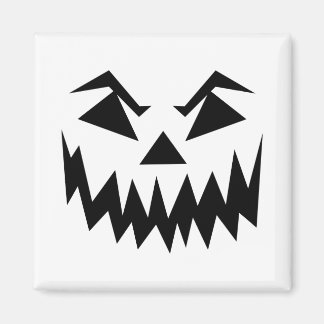 Scary Face Halloween White Magnet